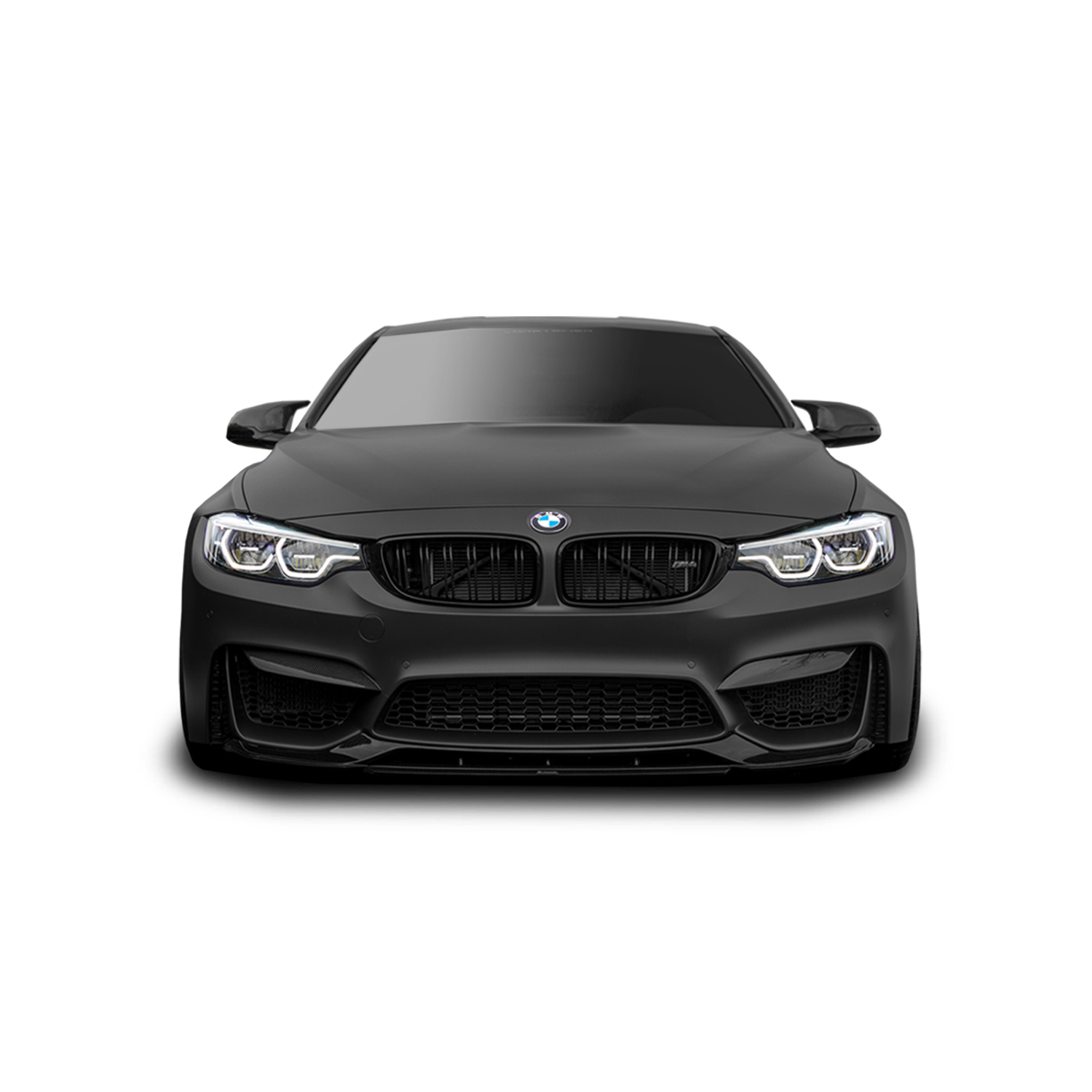 Matte black wrapped BMW M4