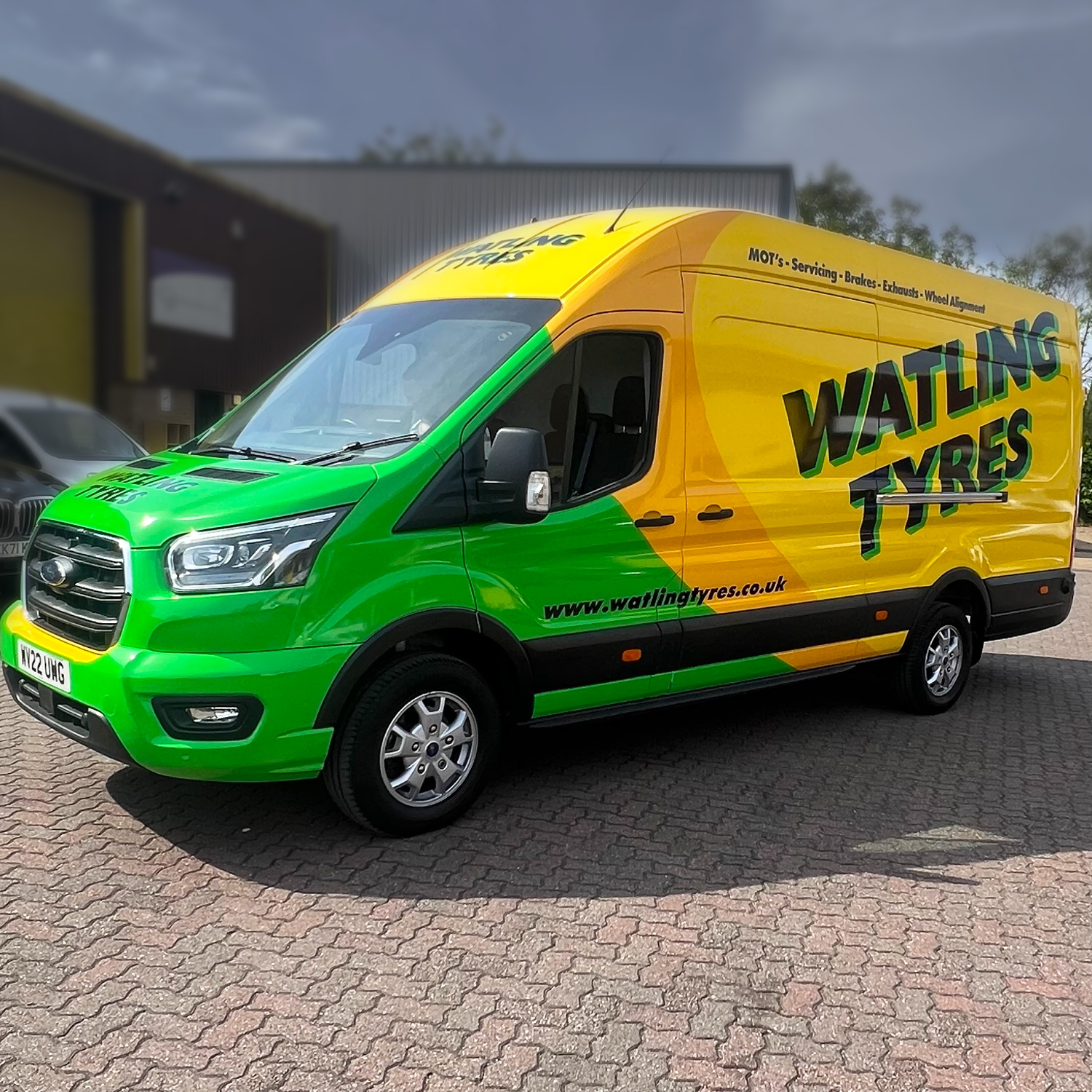 Watling Tyres Transit van with a full wrap