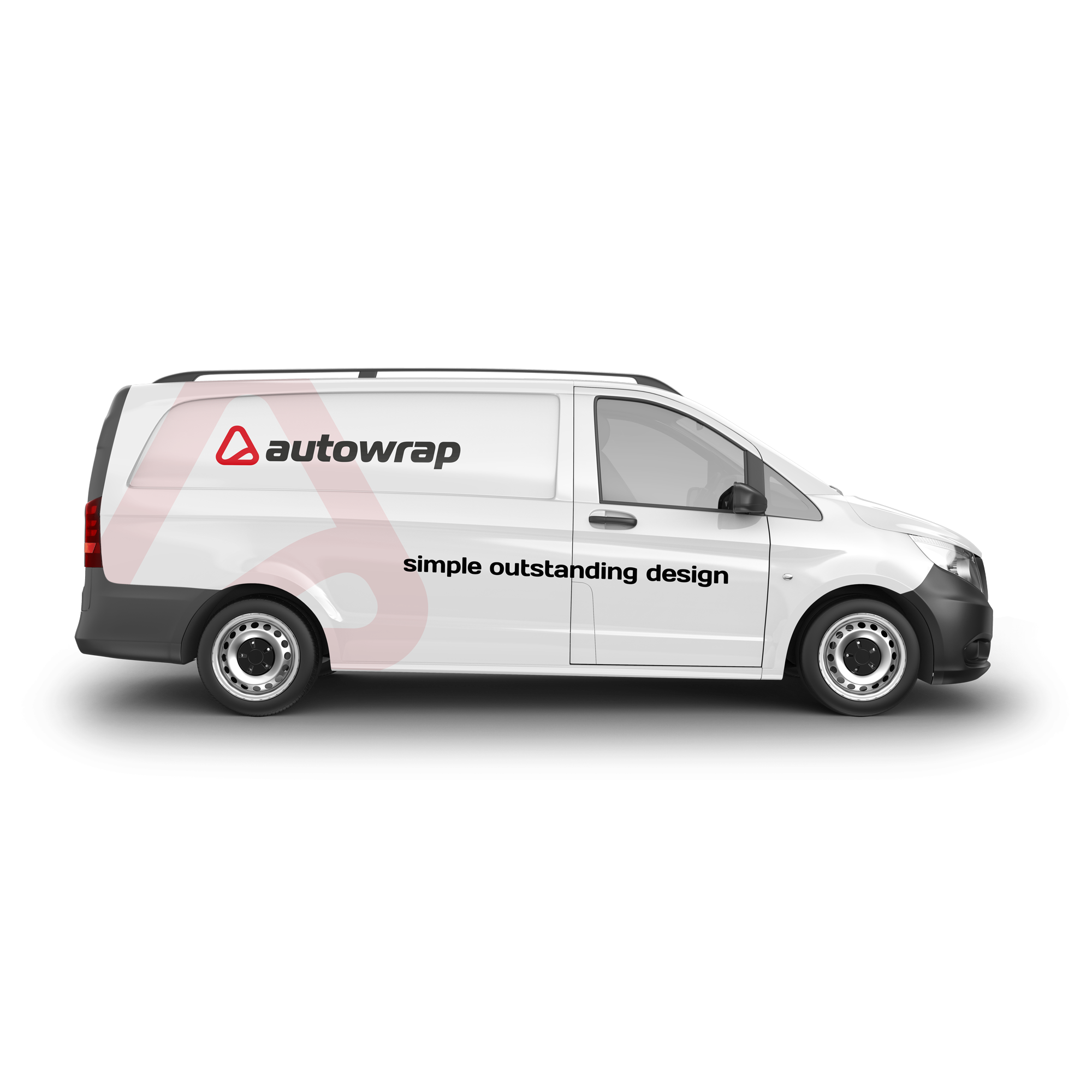 White Mercedes Vito with simple vinyl signwriting