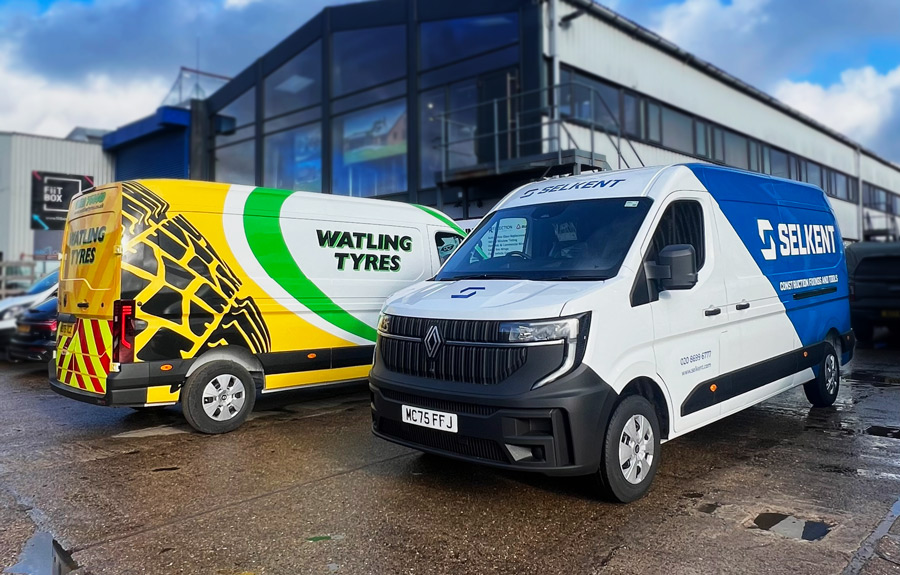 Watling Tyres and Selkent wrapped vehicles