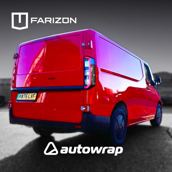 Van with a gloss colour change wrap