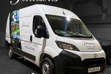 Johnsons Garden Buildings Van Graphics